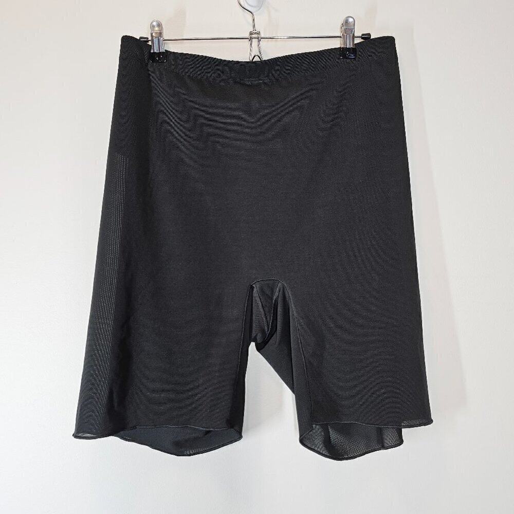Yitty Black Sheer Mesh Me High Rise Cut Smoothing 80s Shapewear Shorts Size 2X - Picture 4 of 11